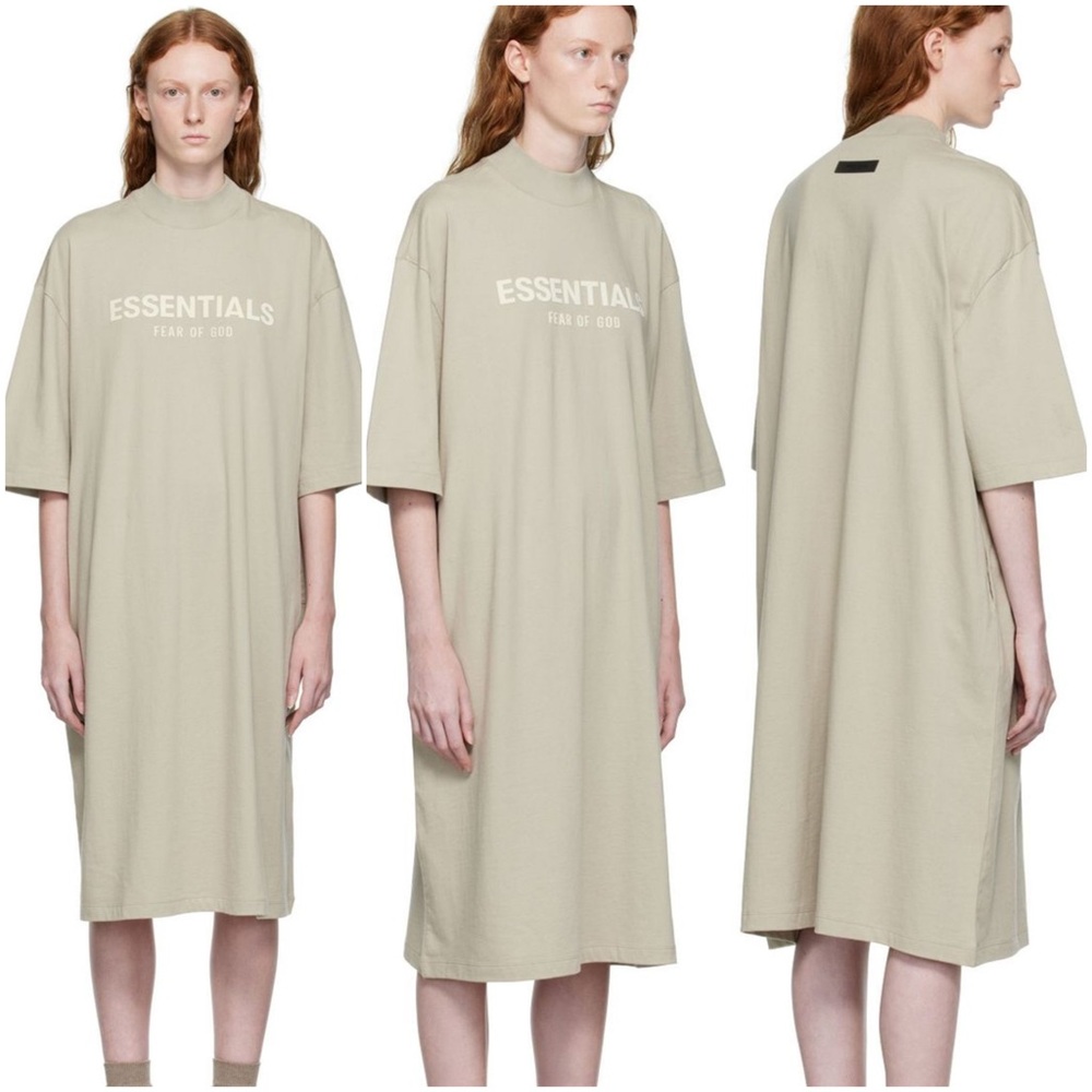 Essentials Beige T-Shirt Dress size XL